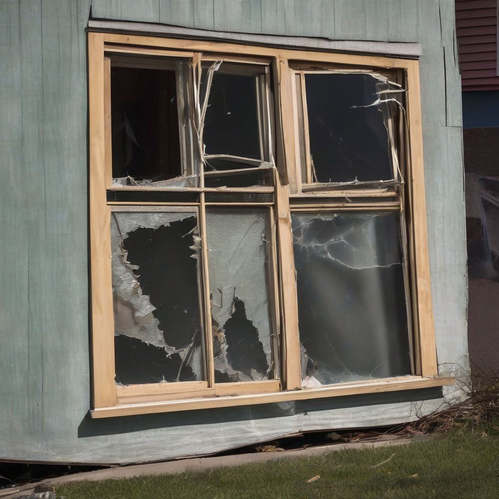 Broken House Window